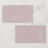 ボホモダンフローラブライダルシャワーレシピ エンクロージャーカード (正面/裏面)