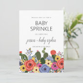 ボホモダンフローラベビー振りかける招待状 招待状 (スタンド正面)