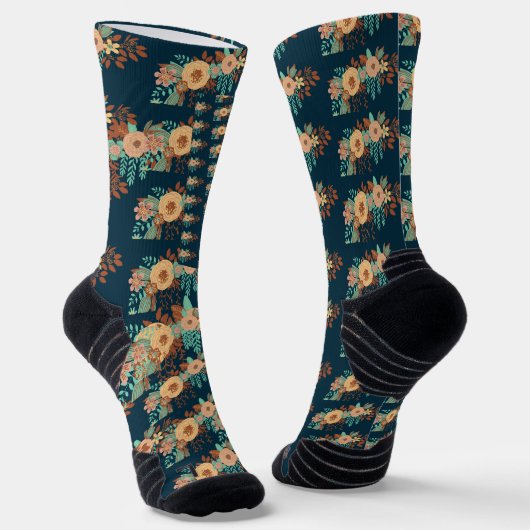 ボホモダンフローラホームデコール ソックス (傾斜あり)