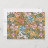 ボホモダンフローラマスタードイエローパーソナライズされた ノートカード (裏面)