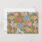 ボホモダンフローラマスタードイエローベイビーシャワー サンキューカード (裏面)