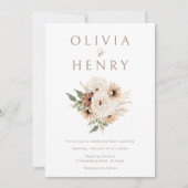 ボホモダンフローラミニマル結婚ズ 招待状 (正面)