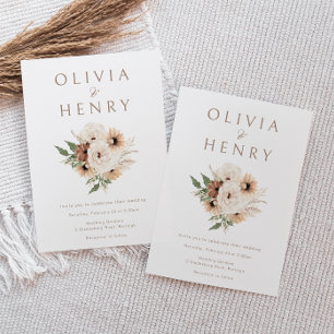 ボホモダンフローラミニマル結婚ズ 招待状