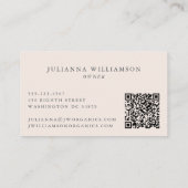 ボホモダンフローラヴィンテージソフトブラックガーデンQR 名刺 (裏面)