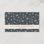 ボホモダンフローラヴィンテージソフトブラックガーデンQR 名刺 (正面)