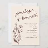 ボホモダンフローラ自然秋ラスト結婚ス 招待状 (正面)