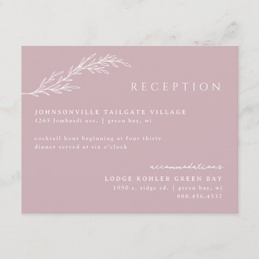 ボホモダンフローラ赤面ピンク エンクロージャーカード (正面)