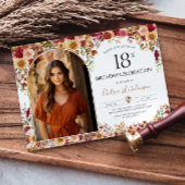 ボホモダンフローラ18th誕生日パーティー写真 招待状