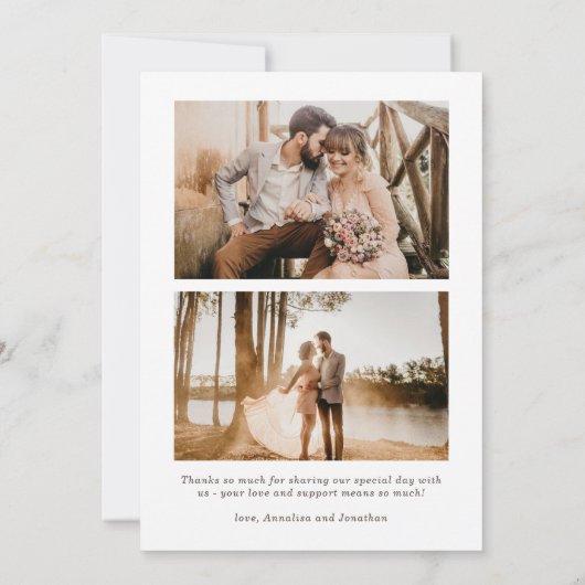 ボホモダンフローラ3枚結婚の写真 サンキューカード (裏面)