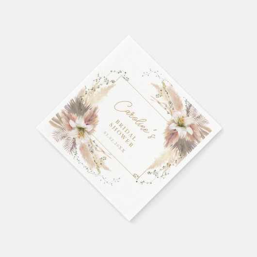 ボホモダンブライダルシャワーナプキンス スタンダードカクテルナプキン (角)