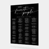 ボホモダンブラックのア結婚クリル座席表 アクリルサイン (傾斜)