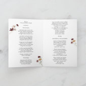 ボホモダンブルガンディワイルドフラワー結婚式 プログラム (内部)