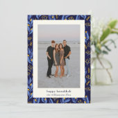 ボホモダンブルーイエローハヌカー植物写真 シーズンカード (スタンド正面)