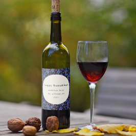 ボホモダンブルーイエローハヌッカボタニカルカスタム ワインラベル