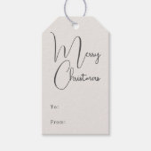 ボホモダンベージュのメリークリスマスの行き来 ギフトタグ (正面)