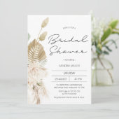 ボホモダンベージュグリーンフローラブライダルシャワー 招待状 (スタンド正面)