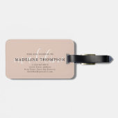 ボホモダンベージュ書道台本 ラゲッジタグ (裏面横)