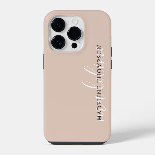 ボホモダンベージュ書道台本 iPhoneケース (裏面)