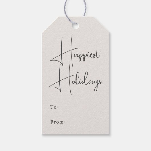 ボホモダンベージュ最も幸せな休日の行き来 ギフトタグ (正面)