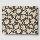 ボホモダンボタニカルブラックアイボリーカスタムウェディング ゲストブック (裏面)