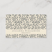 ボホモダンボタニカルヴィンテージ白黒QR 名刺 (正面)