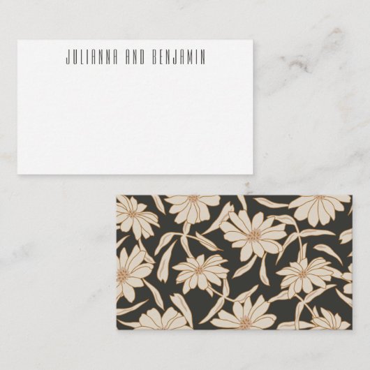 ボホモダンボタニカル黒カスタムギフト囲い ノートカード (正面/裏面)