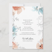 ボホモダンボタ数々のンフォト結婚コラージュ サンキューカード (裏面)