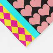 ボホモダンボヘミアンストライプパターンデザイン フリースブランケット (角)