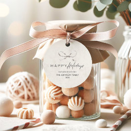 ボホモダンボーミニマルハッピーホリデーズクリスマス フェイバータグ