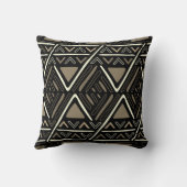 ボホモダンマッドクロス模様ブラック クッション (裏面)