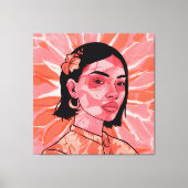 ボホモダンミニマフェミニンリスト芸術 キャンバスプリント (正面)