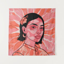 ボホモダンミニマフェミニンリスト芸術 タペストリー