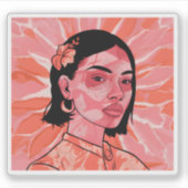 ボホモダンミニマフェミニンリズムiPhoneケース シール (正面)