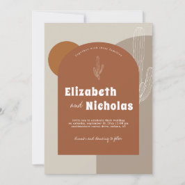 ボホモダンミニマル砂漠 |テラコッタ 招待状