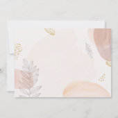 ボホモダンミニマル結婚式招待状素朴、 招待状 (裏面)