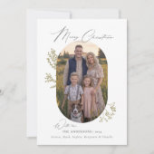 ボホモダンミニマル金ゴールド離れ写真クリスマス シーズンカード (正面)