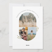 ボホモダンミニマル金ゴールド離れ写真クリスマス シーズンカード (裏面)