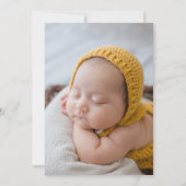 ボホモダンミニマル1回誕生日の写真 招待状 (裏面)