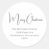 ボホモダンメリークリスマス封筒用シール ラウンドシール (正面)