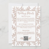 ボホモダンモチャムース植物学ミニマル結婚の 招待状 (裏面)