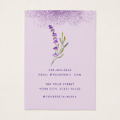 ボホモダンラベンダーフローライヤリング表示カード (裏面)