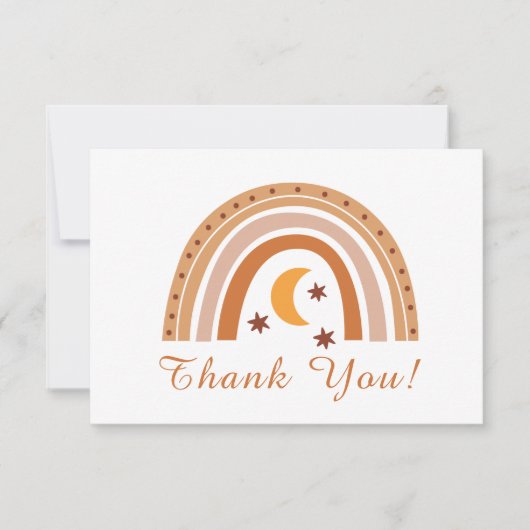ボホモダンレインボーありがとうノートカード ノートカード (正面)