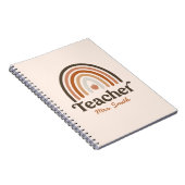 ボホモダンレインボーアップルパーソナライズされた先生 ノートブック (右側)
