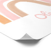 ボホモダンレインボーパーソナライズされたネームのポスター ポスター (角)