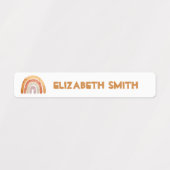 ボホモダンレインボーパーソナライズされたネームスクール ラベル (デザイン1)