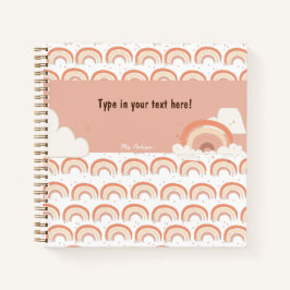 ボホモダンレインボーパーソナライズされたバインダーカスタム ノートブック