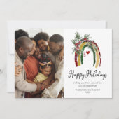 ボホモダンレインボーフォトクリスマスホリデーカード シーズンカード (正面)