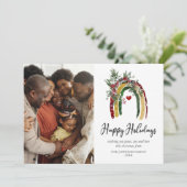 ボホモダンレインボーフォトクリスマスホリデーカード シーズンカード (スタンド正面)