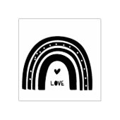 ボホモダンレインボー小さなハートアクセント ラバースタンプ (インプリント)