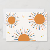 ボホモダンレトロここ来の息子の赤ちゃんシャワー 招待状 (裏面)